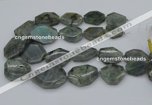 CNG5254 15.5 inches 22*30mm - 35*45mm faceted freeform labradorite beads