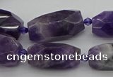 CNG5266 15.5 inches 10*15mm - 15*25mm faceted nuggets amethyst beads