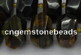 CNG5275 15.5 inches 12*16mm - 15*20mm faceted nuggets blue tiger eye beads