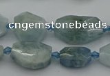 CNG5287 15.5 inches 12*16mm - 15*25mm faceted freeform aquamarine beads
