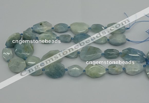 CNG5288 15.5 inches 15*20mm - 22*30mm faceted freeform aquamarine beads