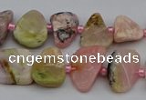 CNG5293 15.5 inches 8*12mm - 15*20mm freeform pink opal gemstone beads