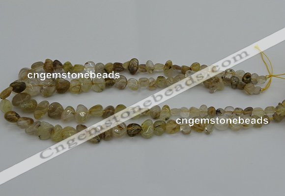 CNG5297 15.5 inches 5*8mm - 12*16mm nuggets golden rutilated quartz beads