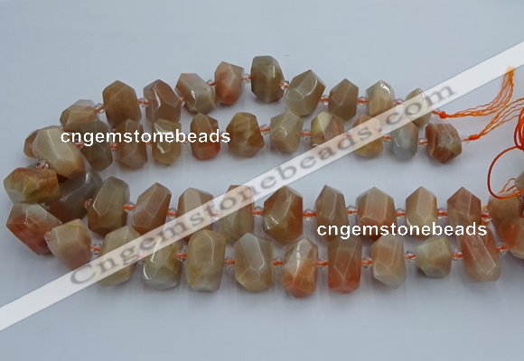 CNG5301 15.5 inches 12*16mm - 15*20mm faceted nuggets moonstone beads