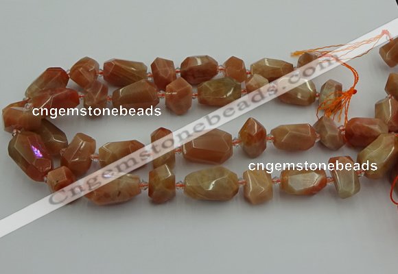 CNG5305 15.5 inches 12*16mm - 15*20mm faceted nuggets moonstone beads