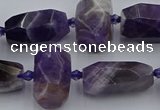 CNG5306 15.5 inches 12*16mm - 15*20mm faceted nuggets amethyst beads