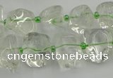 CNG5308 15.5 inches 8*15mm - 15*25mm nuggets green phantom quartz beads