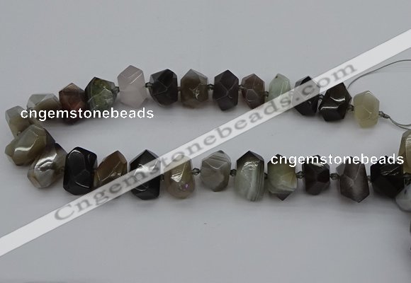 CNG5324 15.5 inches 12*16mm - 15*20mm faceted nuggets agate beads