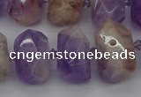 CNG5328 12*16mm - 15*20mm faceted nuggets lavender amethyst beads