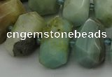 CNG5337 15.5 inches 12*16mm - 15*20mm faceted nuggets amazonite beads