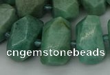 CNG5338 15.5 inches 12*16mm - 15*20mm faceted nuggets amazonite beads