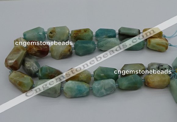 CNG5341 15.5 inches 13*18mm - 18*30mm faceted nuggets amazonite beads