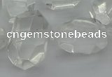 CNG5343 15.5 inches 12*16mm - 15*25mm faceted nuggets white crystal beads