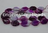 CNG5345 15.5 inches 25*35mm - 30*40mm faceted freeform agate beads