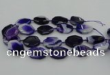 CNG5346 15.5 inches 25*35mm - 30*40mm faceted freeform agate beads