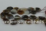 CNG5349 15.5 inches 25*35mm - 30*40mm faceted freeform agate beads