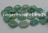 CNG5353 15.5 inches 20*30mm - 35*45mm faceted freeform amazonite beads