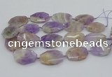 CNG5357 20*30mm - 35*45mm faceted freeform lavender amethyst beads