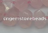 CNG5367 15.5 inches 12*16mm - 15*20mm faceted nuggets rose quartz beads