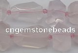 CNG5371 15.5 inches 12*16mm - 18*25mm faceted nuggets rose quartz beads