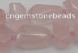 CNG5372 15.5 inches 12*16mm - 18*25mm faceted nuggets rose quartz beads