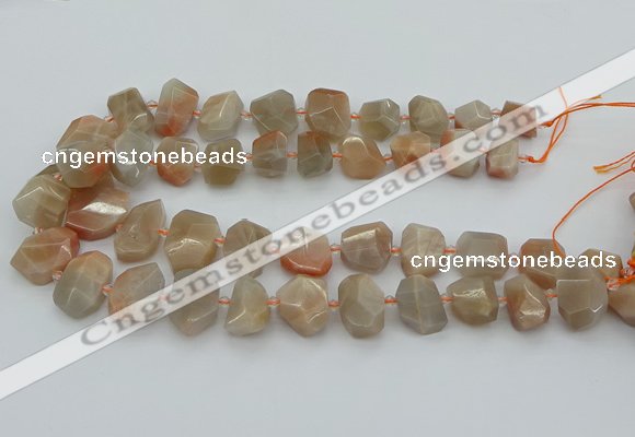 CNG5385 15.5 inches 12*16mm - 18*25mm faceted nuggets moonstone beads