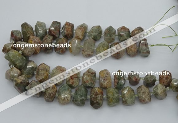 CNG5401 15.5 inches 12*16mm - 15*20mm faceted nuggets ghost gemstone beads