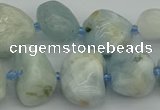 CNG5427 8*12mm - 16*20mm nuggets aquamarine beads wholesale