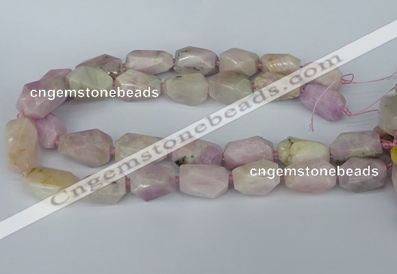 CNG5446 15.5 inches 12*16mm - 15*25mm faceted nuggets kunzite beads