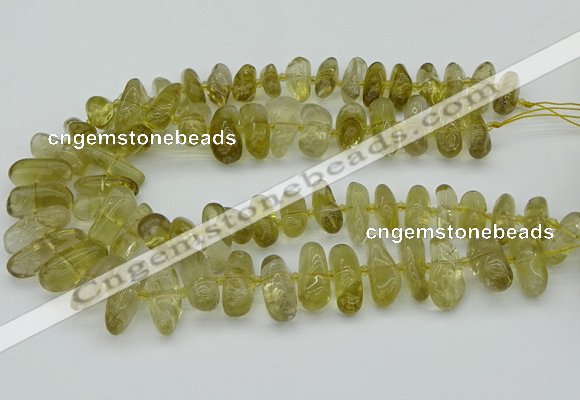 CNG5452 15.5 inches 10*14mm - 12*22mm nuggets lemon quartz beads