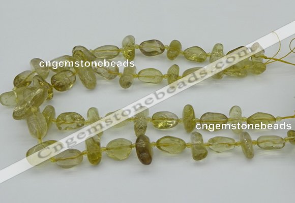 CNG5453 15.5 inches 10*14mm - 12*22mm nuggets lemon quartz beads