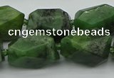 CNG5457 12*16mm - 15*25mm faceted nuggets Canadian jade beads