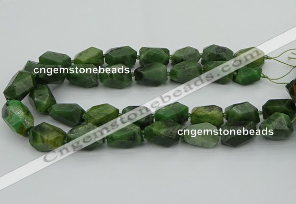 CNG5457 12*16mm - 15*25mm faceted nuggets Canadian jade beads