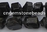 CNG5459 15.5 inches 12*16mm - 15*20mm nuggets black tourmaline beads