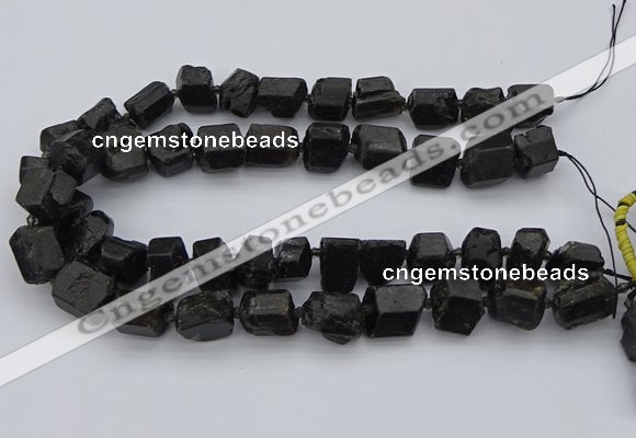 CNG5459 15.5 inches 12*16mm - 15*20mm nuggets black tourmaline beads