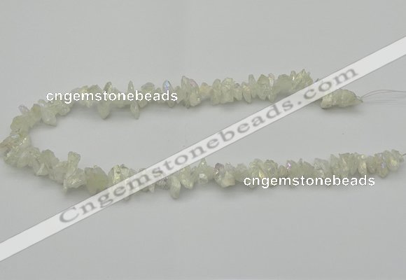 CNG5460 15.5 inches 6*10mm - 8*20mm nuggets plated quartz beads