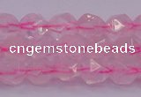 CNG5482 15.5 inches 8mm faceted nuggets rose quartz beads