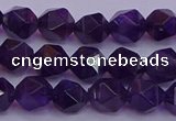 CNG5492 15.5 inches 8mm faceted nuggets amethyst gemstone beads