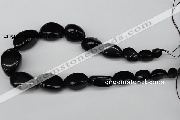 CNG55 15.5 inches 10*12mm - 20*35mm nuggets black agate beads