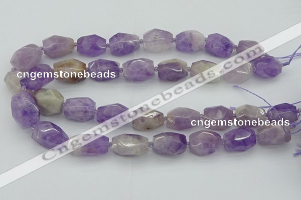 CNG5510 12*16mm - 15*25mm faceted nuggets lavender amethyst beads