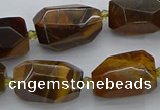 CNG5512 12*16mm - 15*25mm faceted nuggets yellow tiger eye beads