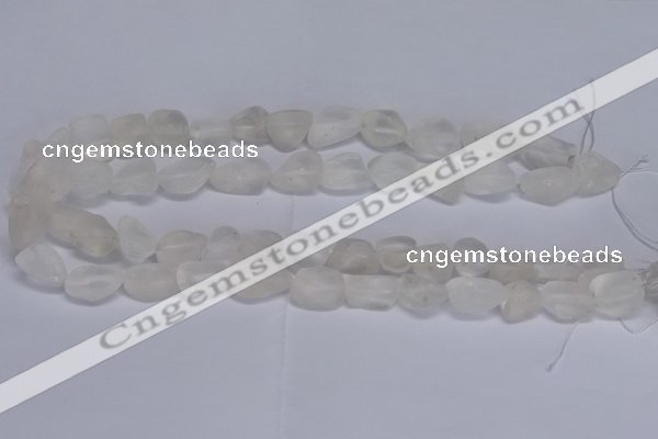 CNG5530 15.5 inches 10*14mm - 12*16mm nuggets white crystal beads