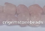 CNG5531 15.5 inches 10*14mm - 12*16mm nuggets rose quartz beads