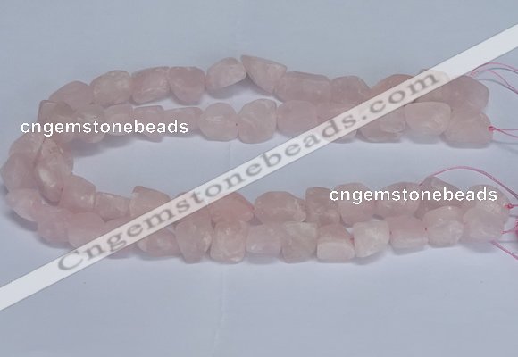 CNG5531 15.5 inches 10*14mm - 12*16mm nuggets rose quartz beads