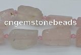 CNG5551 15.5 inches 10*15mm - 15*20mm nuggets rose quartz beads