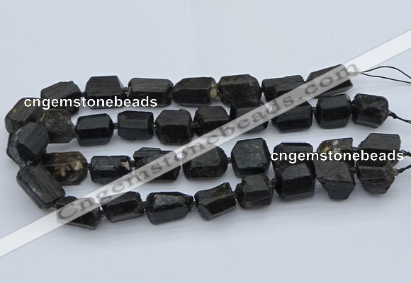 CNG5554 15.5 inches 15*18mm - 18*25mm nuggets black tourmaline beads