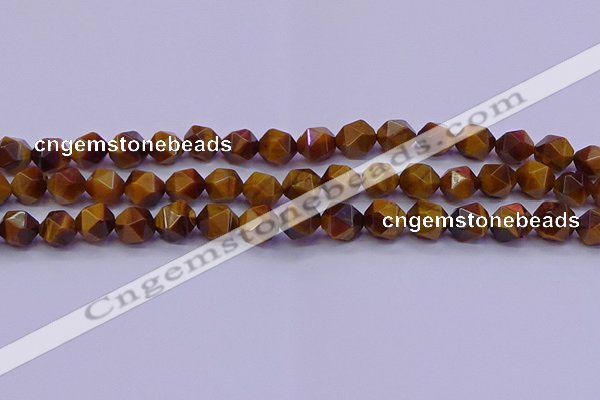 CNG5577 15.5 inches 8mm faceted nuggets yellow tiger eye beads