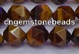 CNG5578 15.5 inches 10mm faceted nuggets yellow tiger eye beads