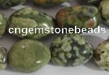 CNG558 15.5 inches 13*18mm nuggets rhyolite gemstone beads