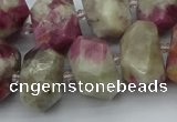 CNG5583 12*16mm - 15*20mm faceted nuggets pink tourmaline beads